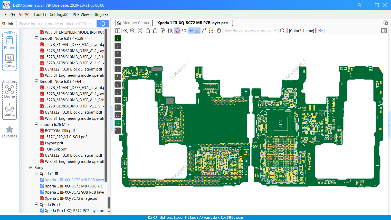 Xperia 1 III-XQ-BC72 MB PCB Layer